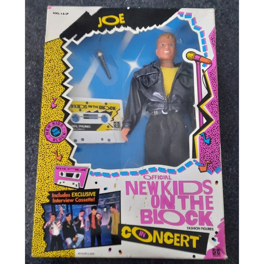 New Kids On The Block Joe Doll In Concert With Cassette Tape- Nos- Damaged Box